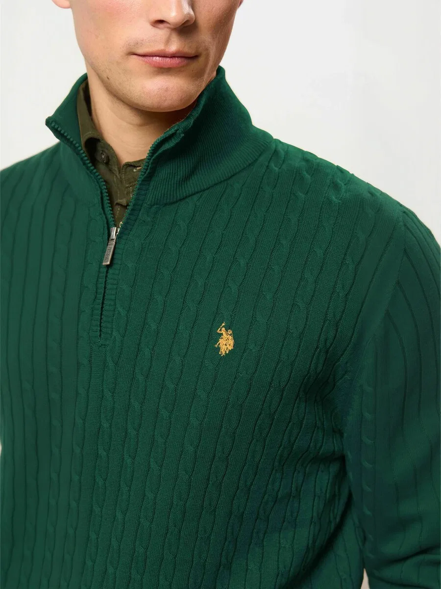 Свитер 'UMRomeo' зеленого цвета U.S. POLO ASSN. — фото 4