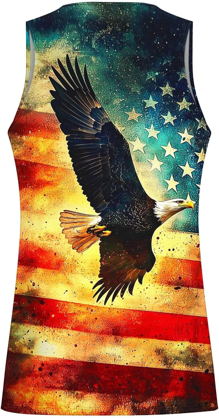 Мужская майка-борцовка American Flag, желтый — фото 2