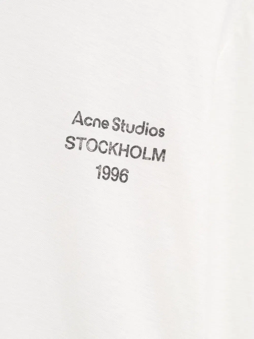 Футболка с длинными рукавами и логотипом Acne Studios, белый — фото 3