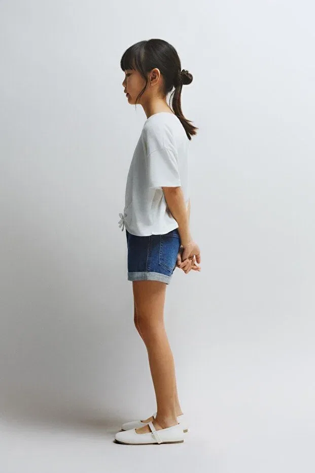 Детские шорты для девочек джинсовые Lefties, Medium Blue — фото 2