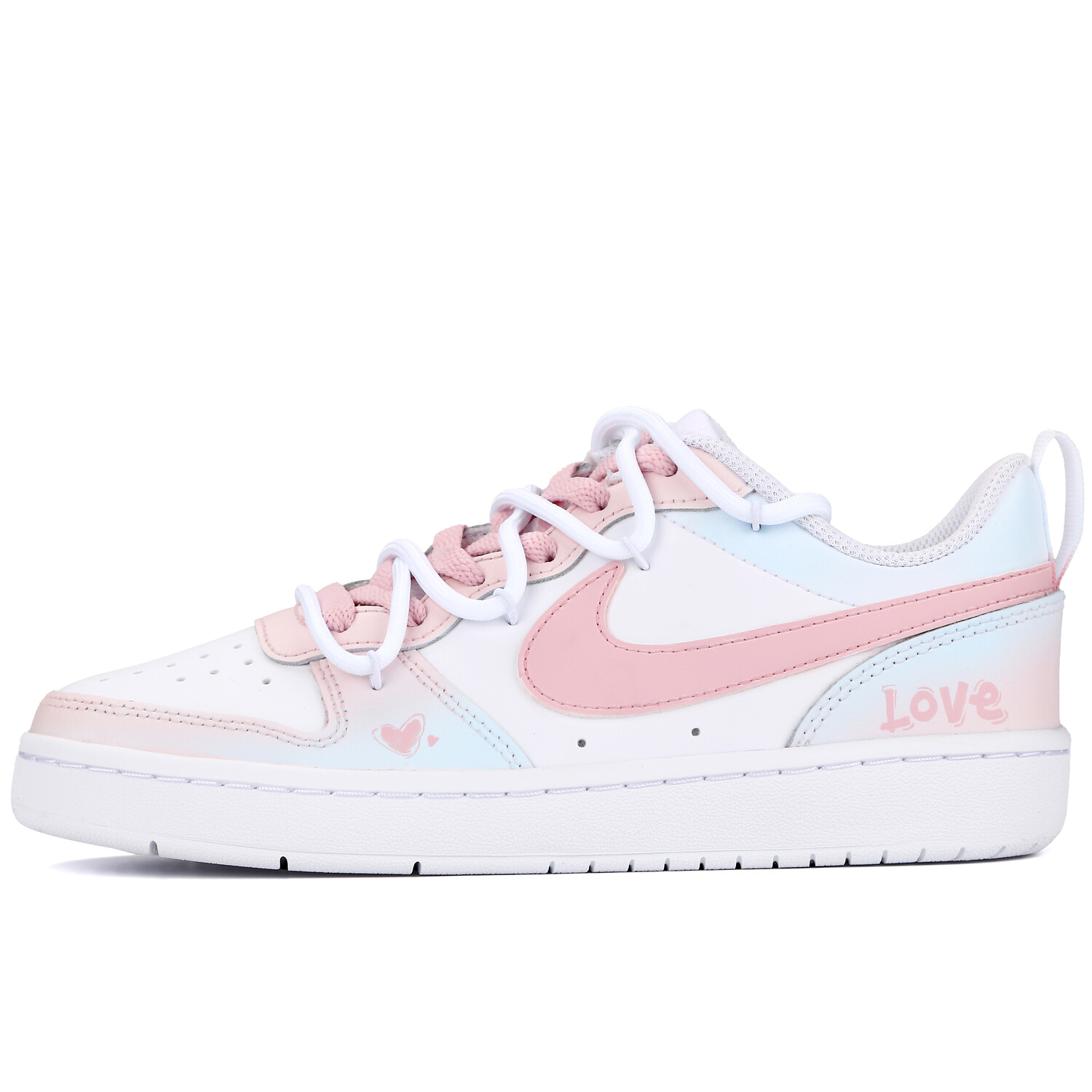 

Кроссовки Nike Court Borough 2 Skateboarding Shoes Women's Low-top, голубой, Синий, Кроссовки Nike Court Borough 2 Skateboarding Shoes Women's Low-top, голубой