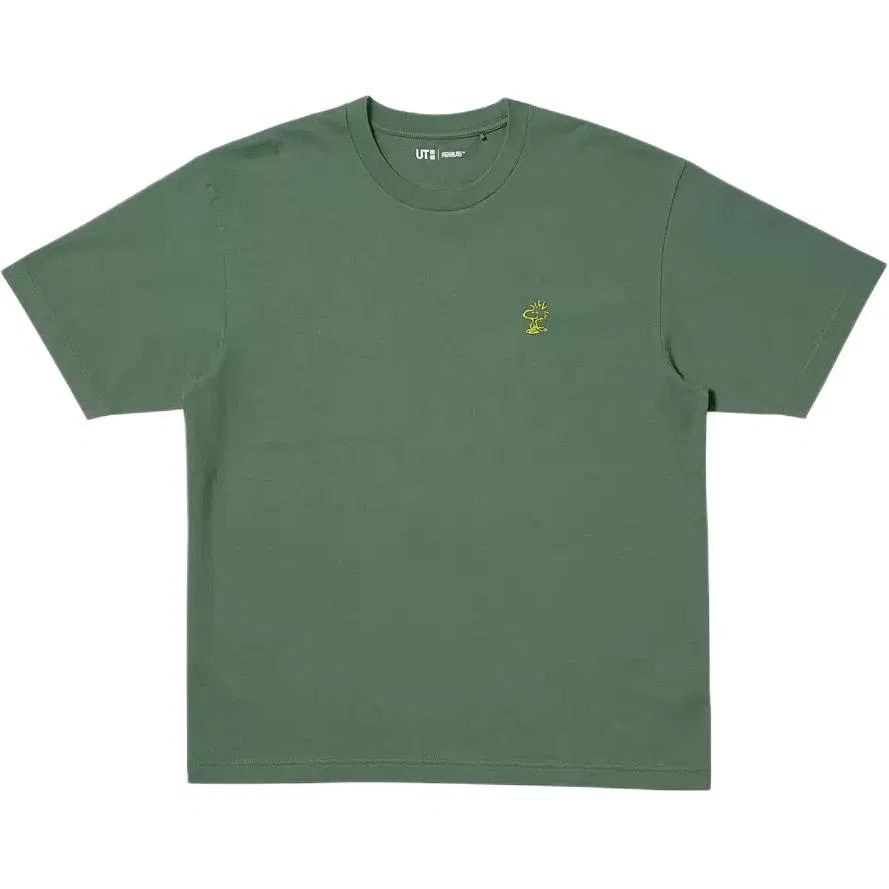 Футболка с принтом PEANUTS UNIQLO, Dark Olive