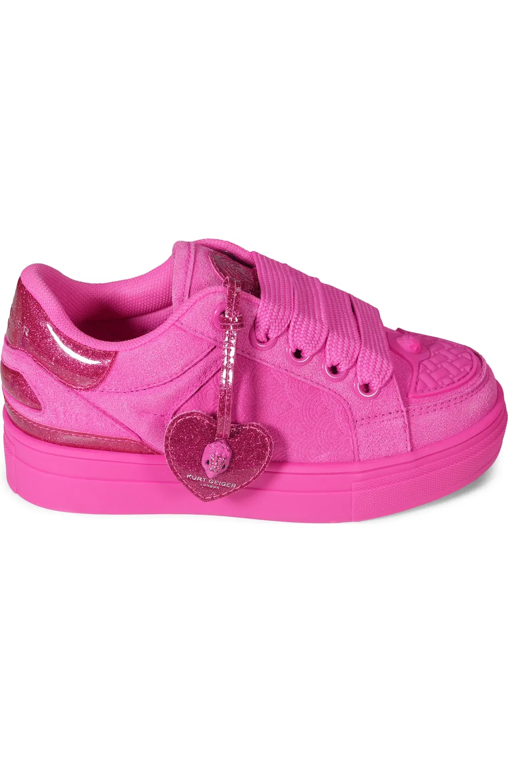 Кроссовки детские с блестками Mini Southbank Kurt Geiger London, Fuchsia — фото 2