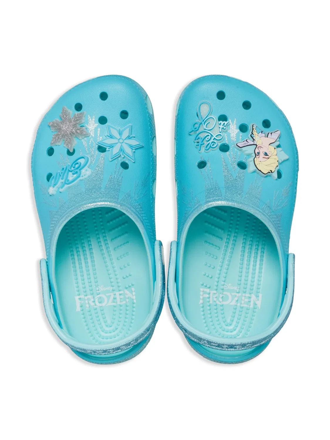 Клоги с Эльзой Crocs, синий — фото 4