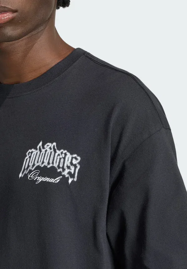 Футболка с принтом Sst arch - футболка с принтом Adidas Originals, черный — фото 3