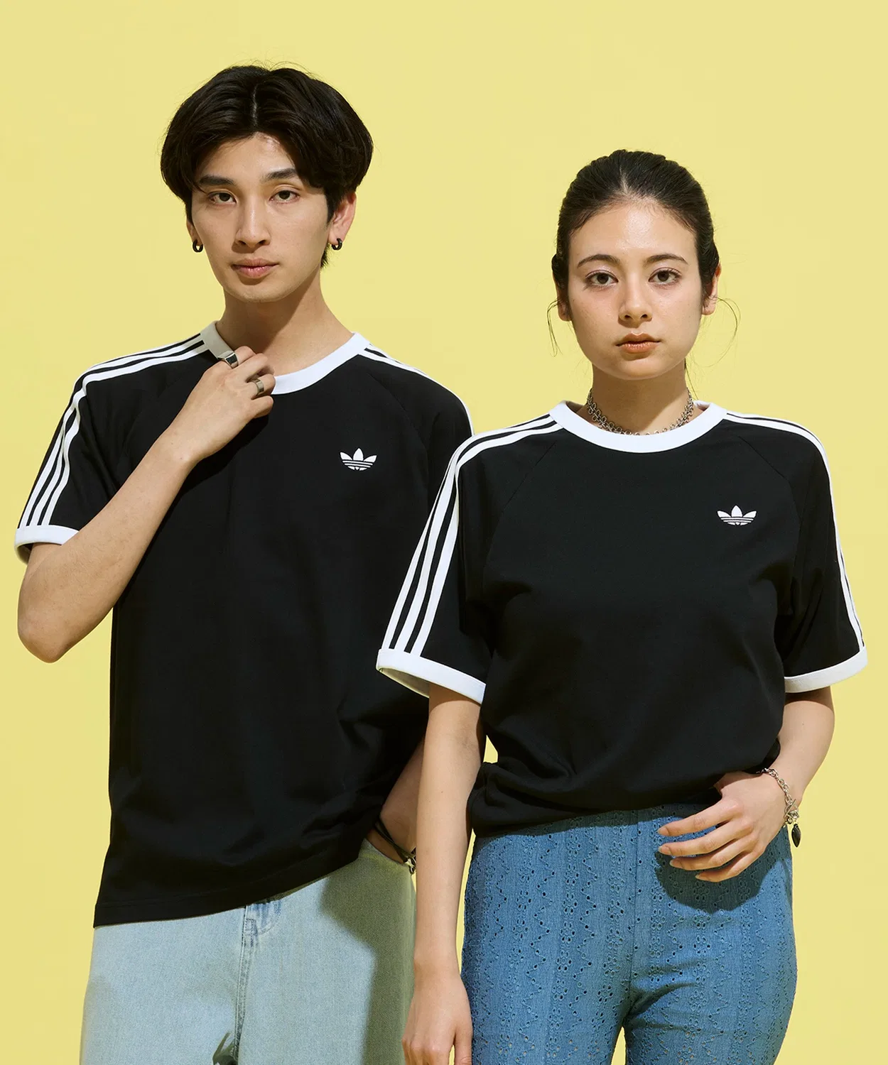 Мужская футболка с тремя полосками Adidas Originals, Black