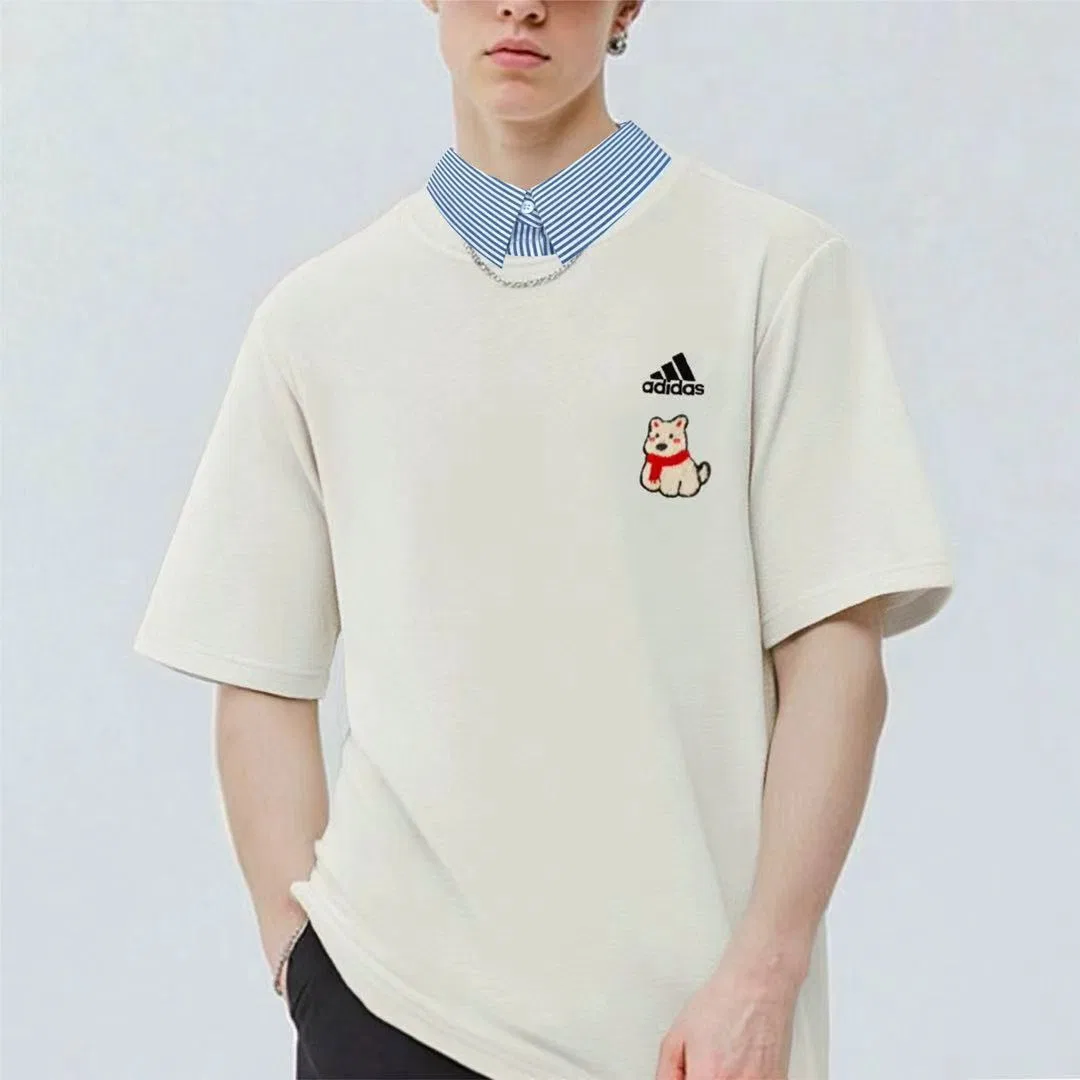 Футболка детская с принтом Adidas MUST HAVES, White — фото 4