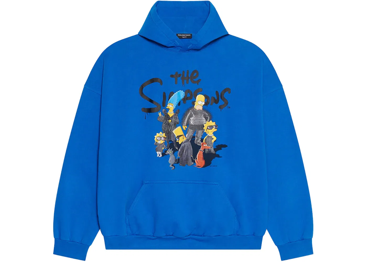 Мужской худи с широким кроем Balenciaga x The Simpsons Wide Fit Hoodie, Indigo