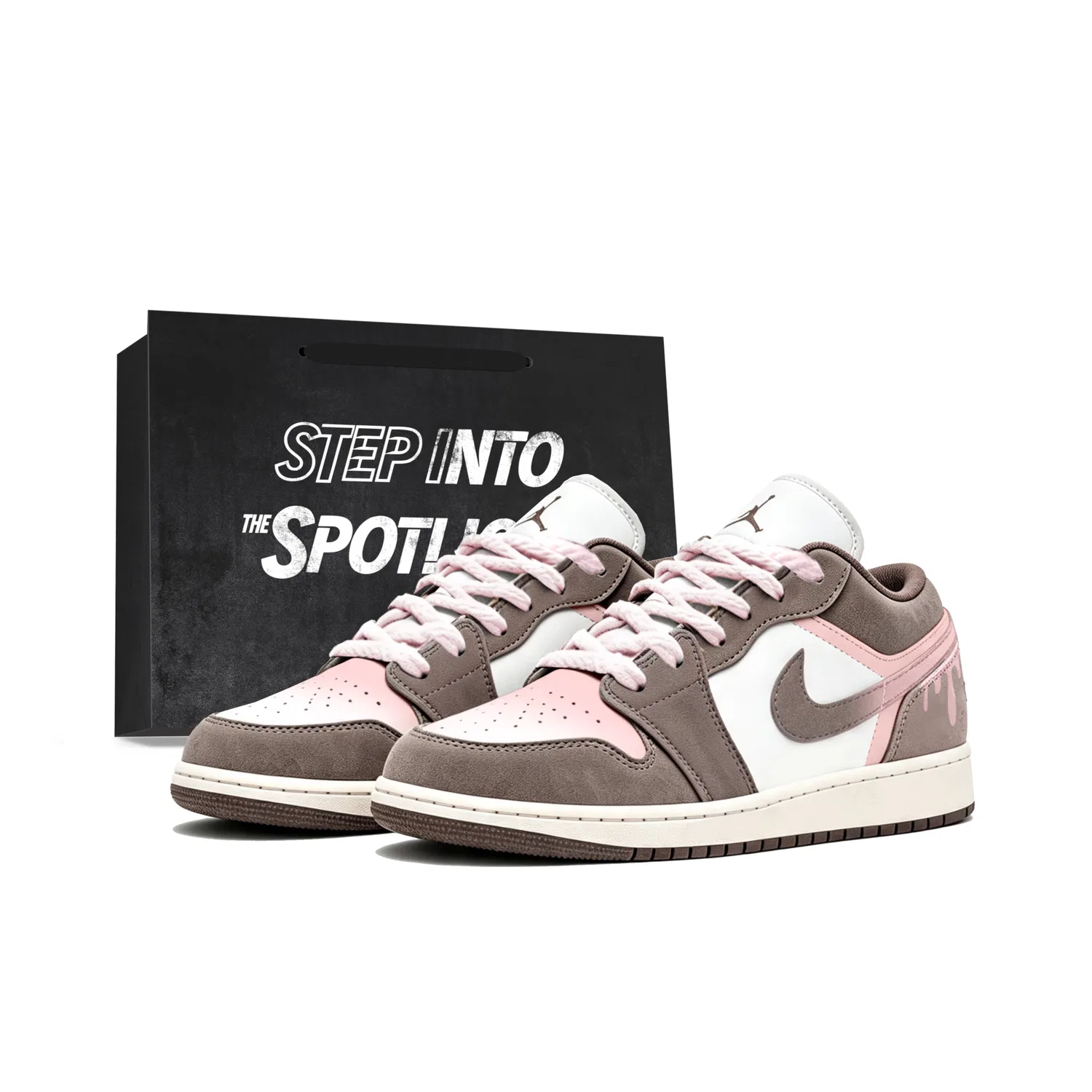 Скейтборд-кроссовки низкие для девочек и мальчиков с принтом Nu Retro Jordan, Strawberry Pink