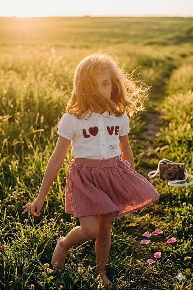 Детский комплект для девочек с принтом Young Cacobutik, Pink