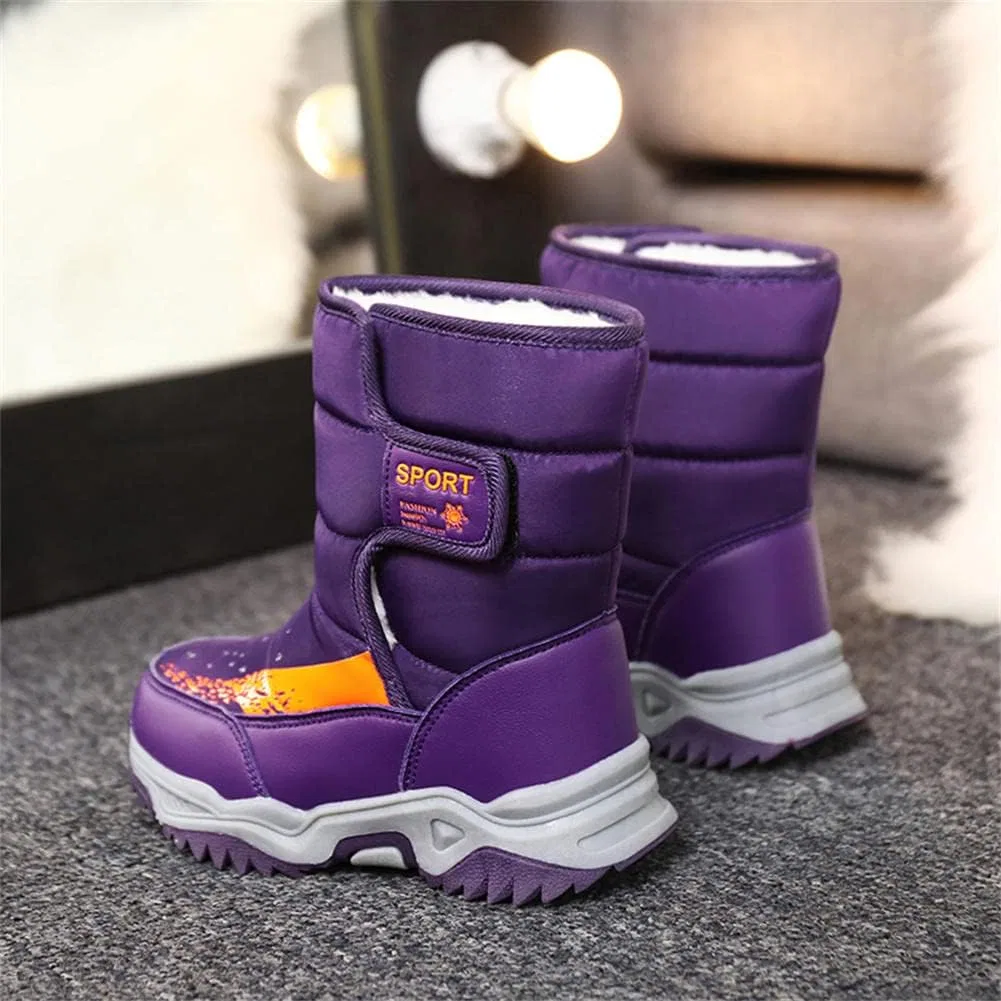 Детские зимние ботинки с флисовой подкладкой High-Top Boots GEXECEUSS, Purple — фото 2