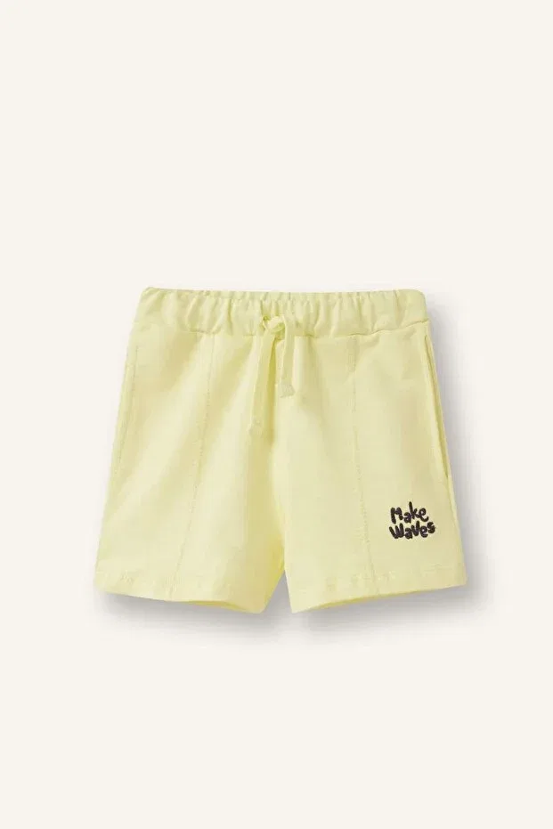Детские шорты для мальчиков хлопковые Regular fit shorts baby boy h4129a526hs Defacto, Yellow Yl92