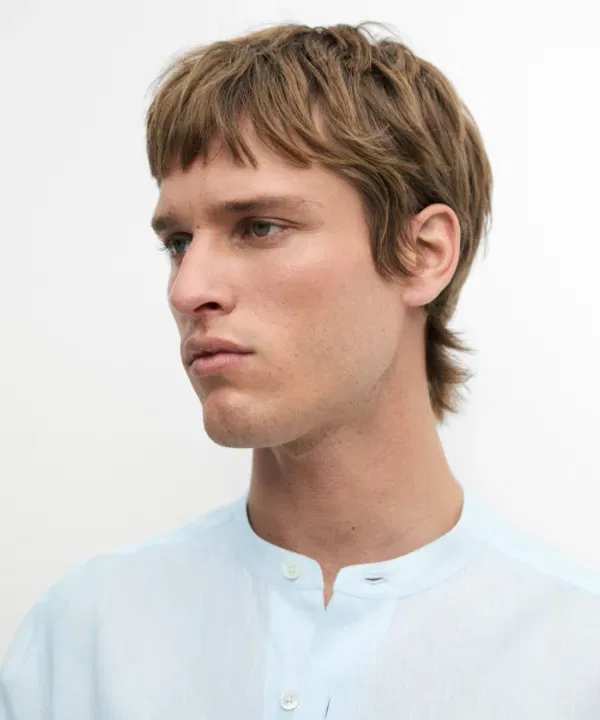 Рубашка из льна, регулярный крой, Massimo Dutti — фото 4