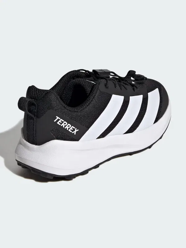 Кроссовки Agravic унисекс для бега по неровным поверхностям Adidas Terrex, белый/черный/оранжевый — фото 4