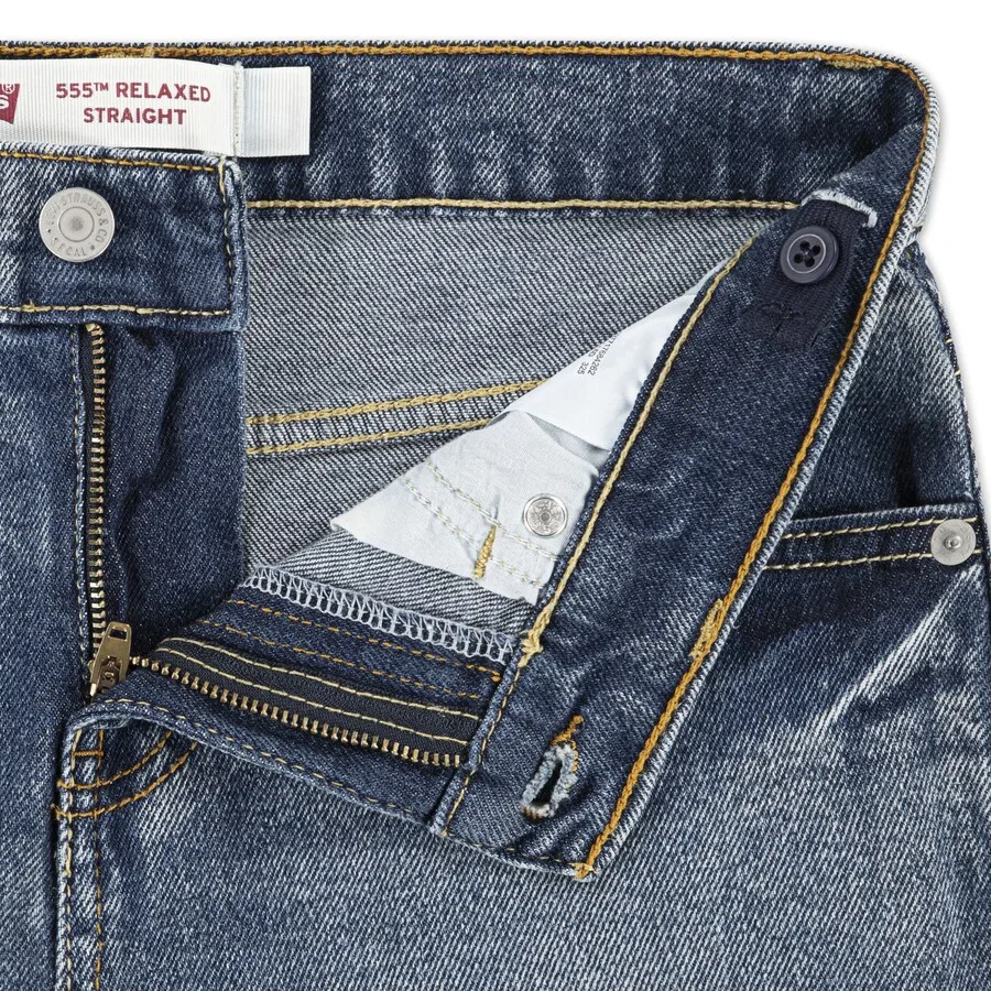 Детские джинсы свободного кроя '555' синего цвета Levi'S Kids — фото 4