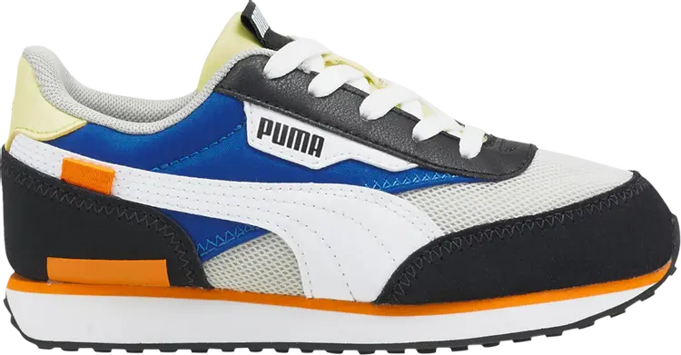 

Кроссовки Puma Future Rider Splash Little Kid Grey Violet Victoria Blue, серый