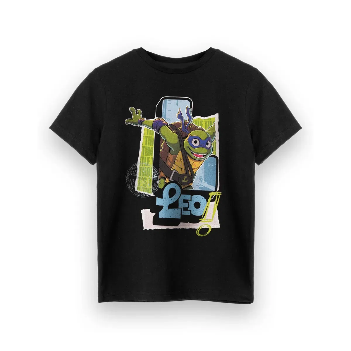 Детская футболка с коротким рукавом Leo Teenage Mutant Ninja Turtles, Black