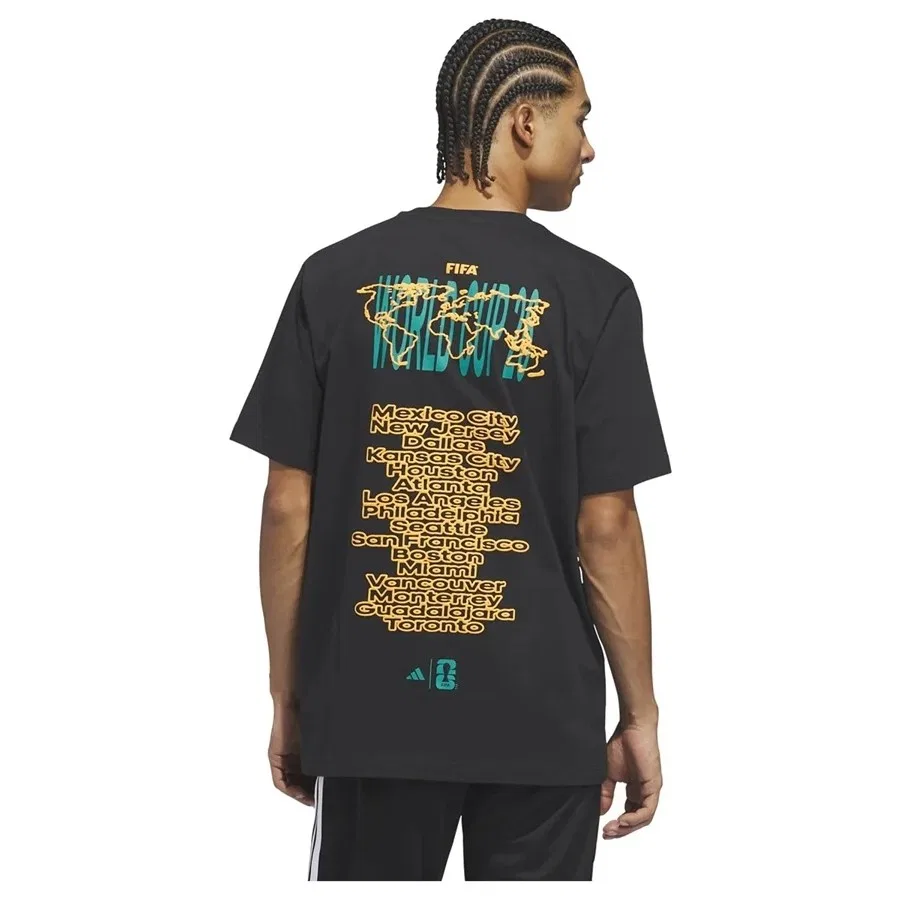 Футболка спортивная с коротким рукавом M WC Tour Tee 1 adidas, Черный — фото 4