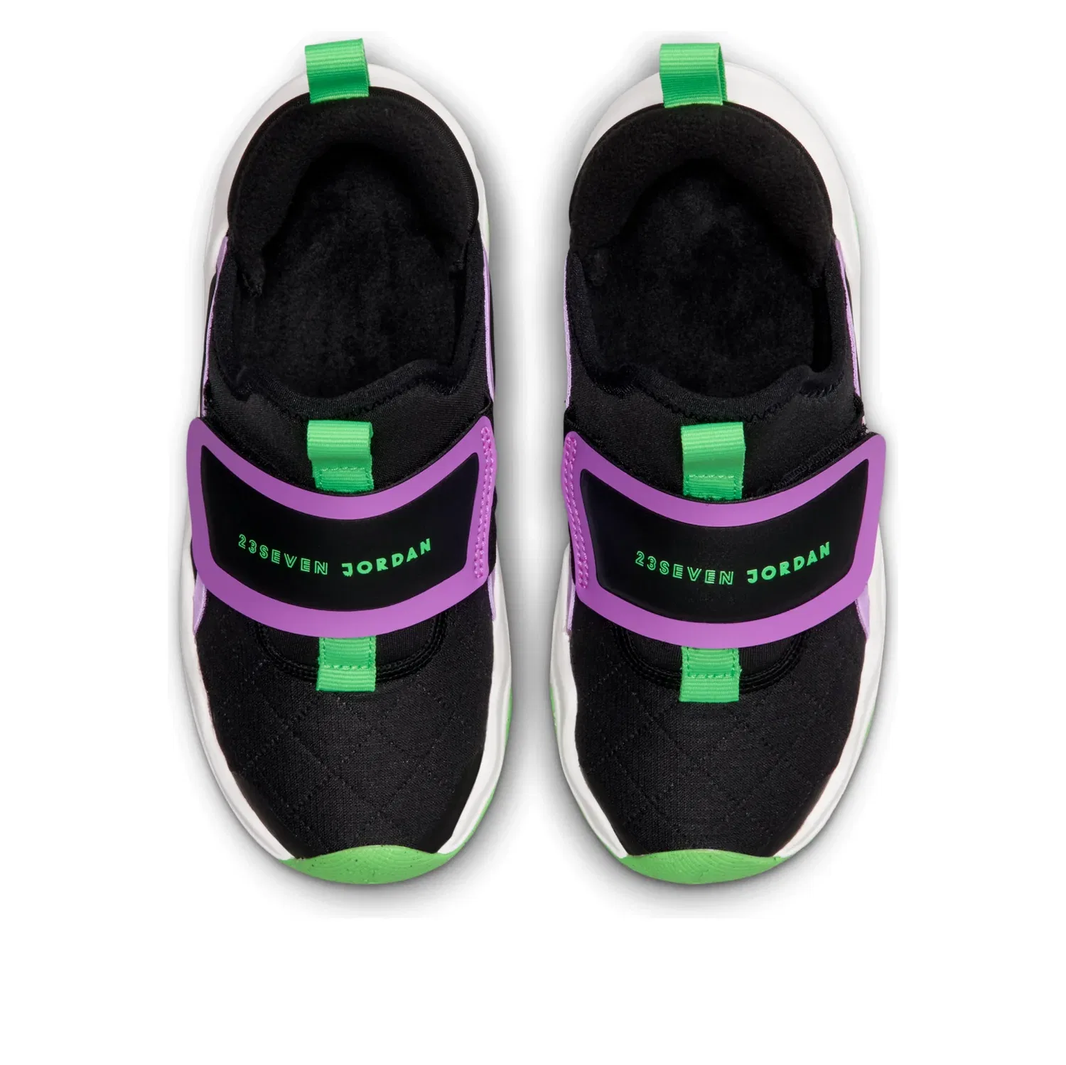 Детские кроссовки Air Jordan 23 7.2 EasyOn 'Black Laser Purple Summit' Jordan, Black/Laser Purple/Summit White/Scream Green — фото 3