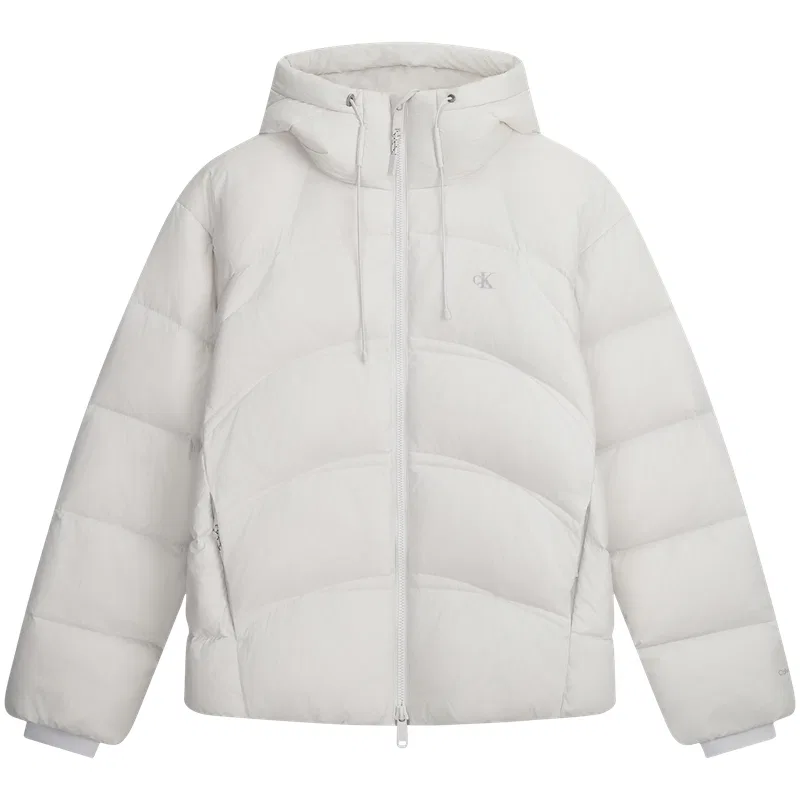 Мужская пуховая куртка с капюшоном Calvin Klein, Moon White