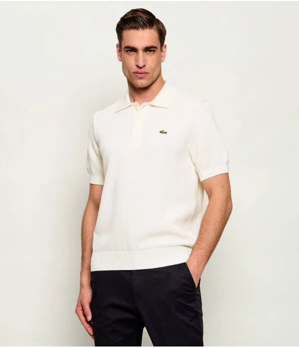 Мужское поло классического кроя Lacoste, Écru