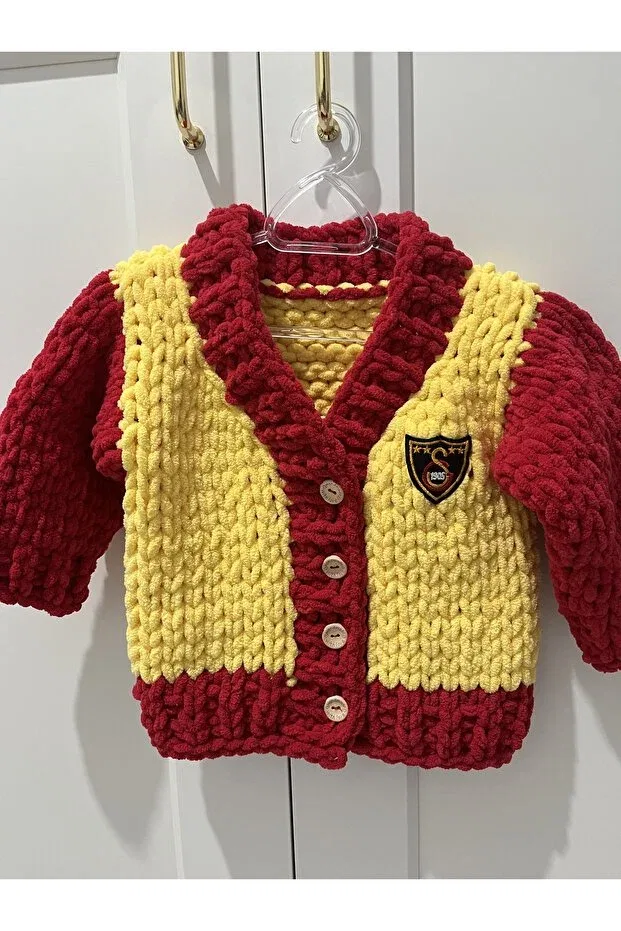 Детский кардиган с принтом Galatasaray Baby Puffybaby Store, Yellow — фото 3