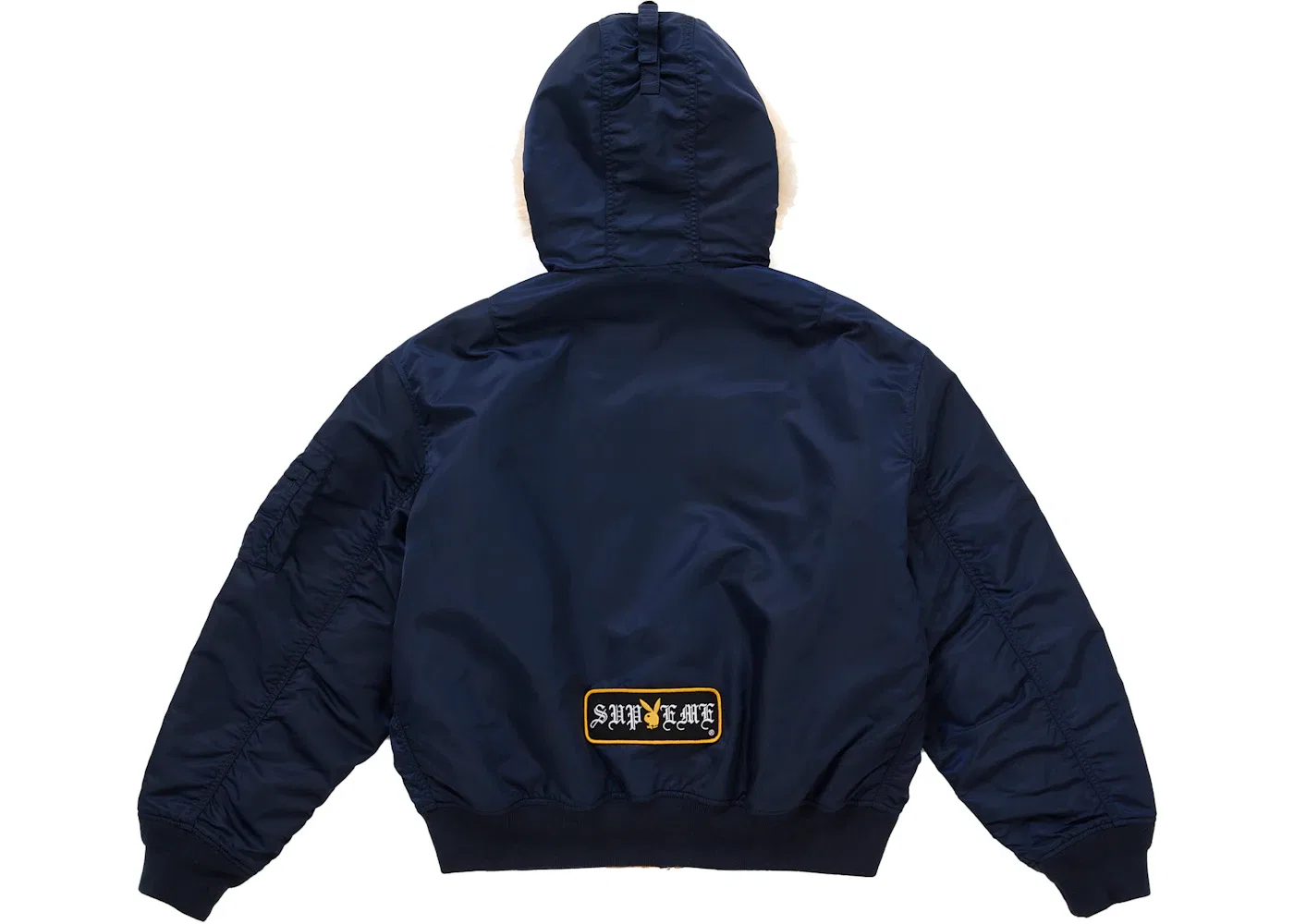 Мужская куртка-бомбер с капюшоном MA-1 Supreme, Navy — фото 4