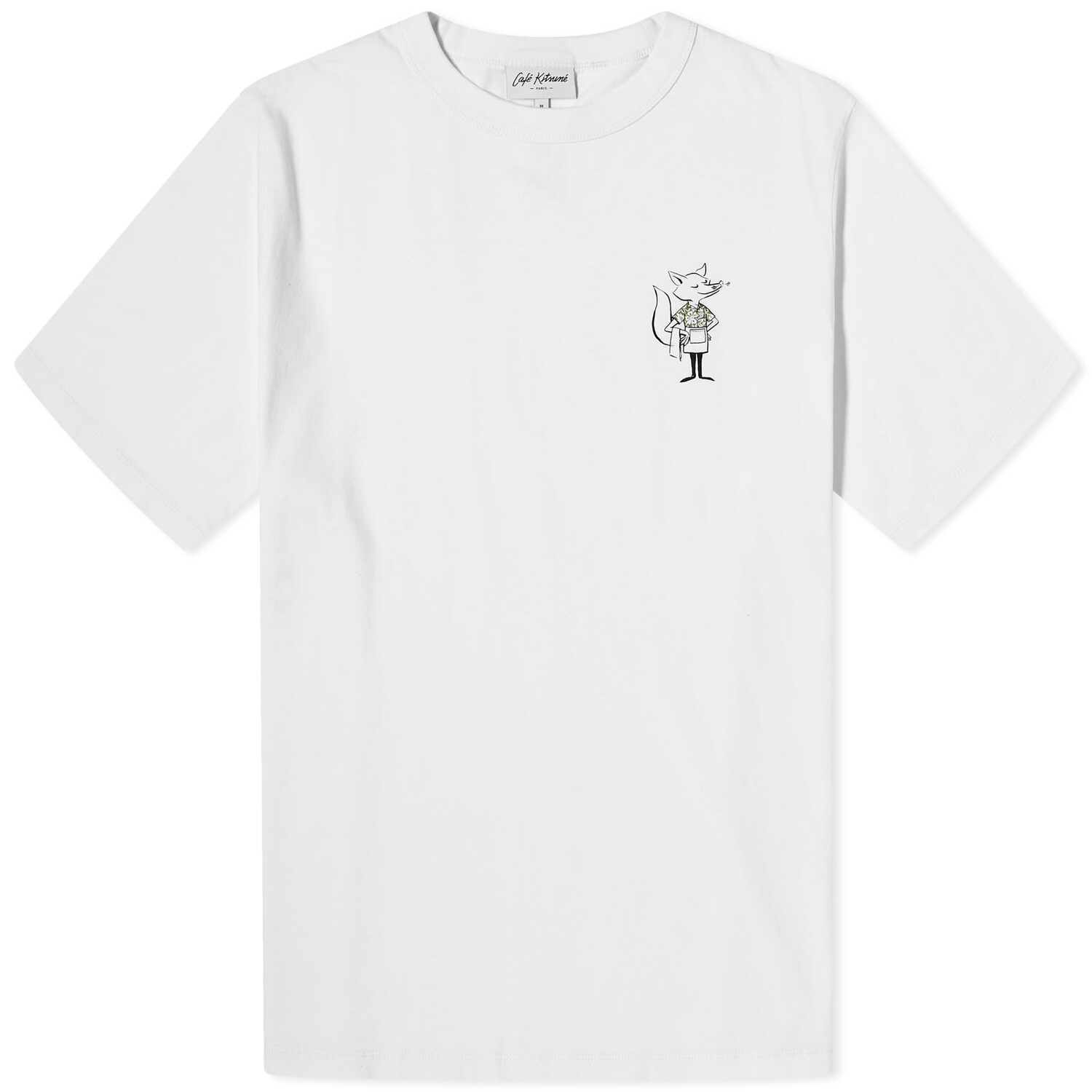 

Футболка Café Kitsune Hawaiian Dressed Fox Relax, белый