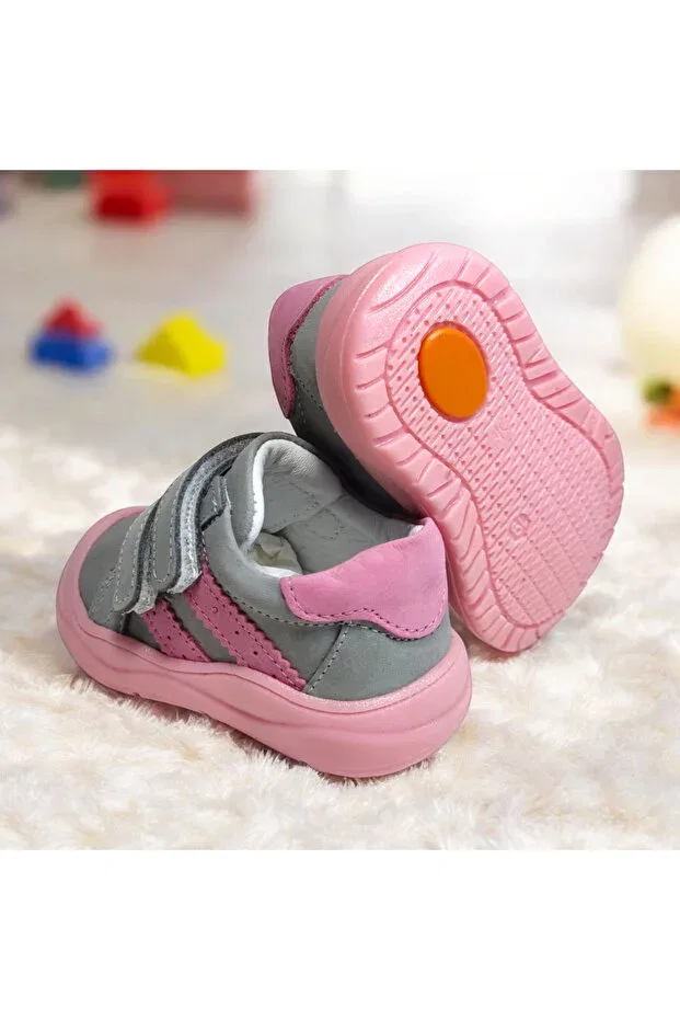Детские ботинки для новорожденных из натуральной кожи Viva Shoes, Gray — фото 2