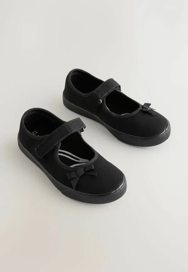 Туфли с бантом School Bow Plimsoll Shoes Next black, черный — фото 2