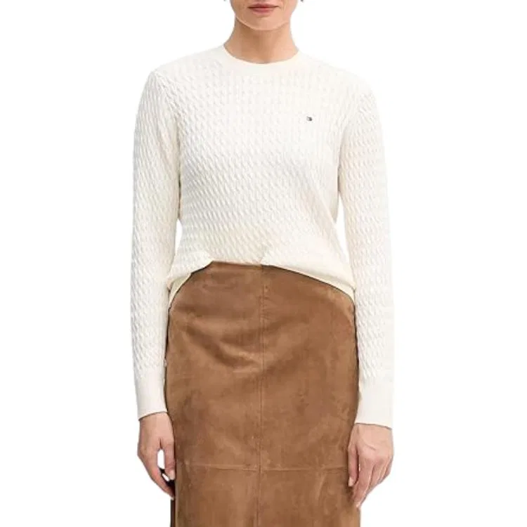 Женский свитер с круглым вырезом Tommy Hilfiger, Beige