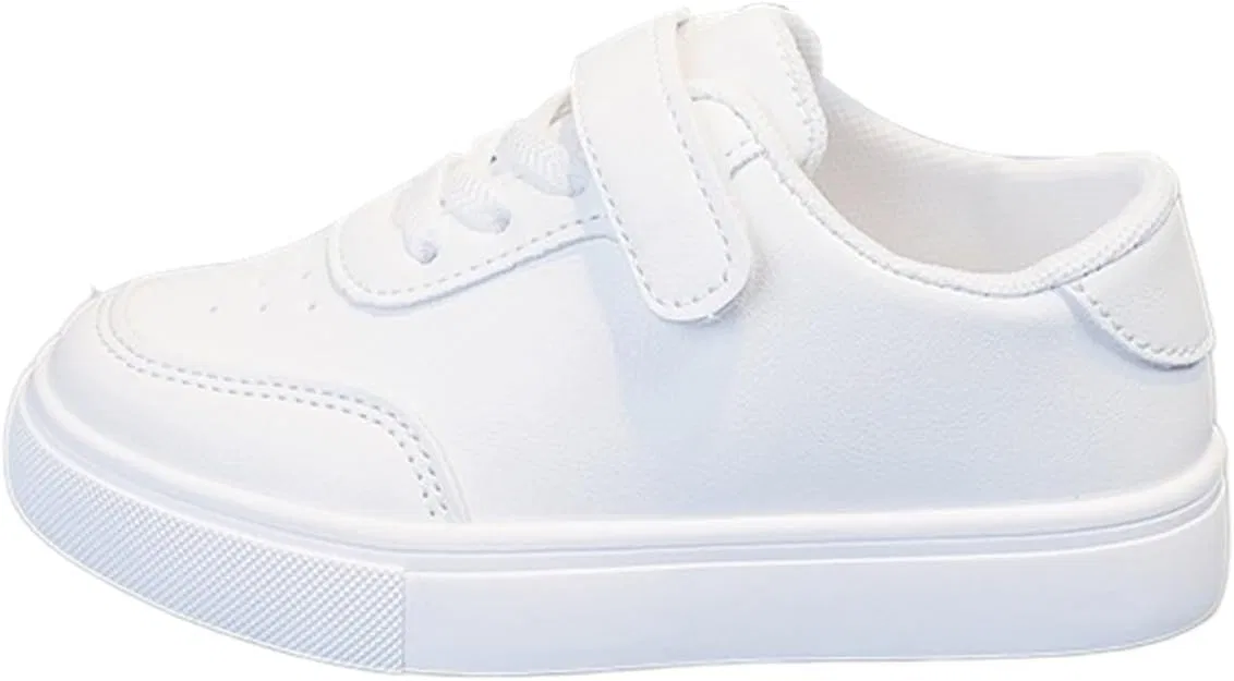 Детские кроссовки для девочек с дышащим верхом из кожи, White