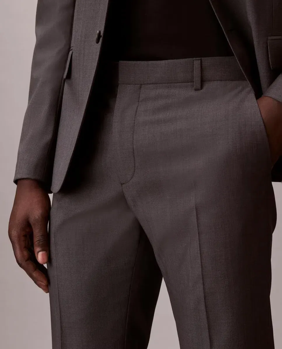 Мужские брюки из шерсти Calvin Klein, Gris Oscuro — фото 4