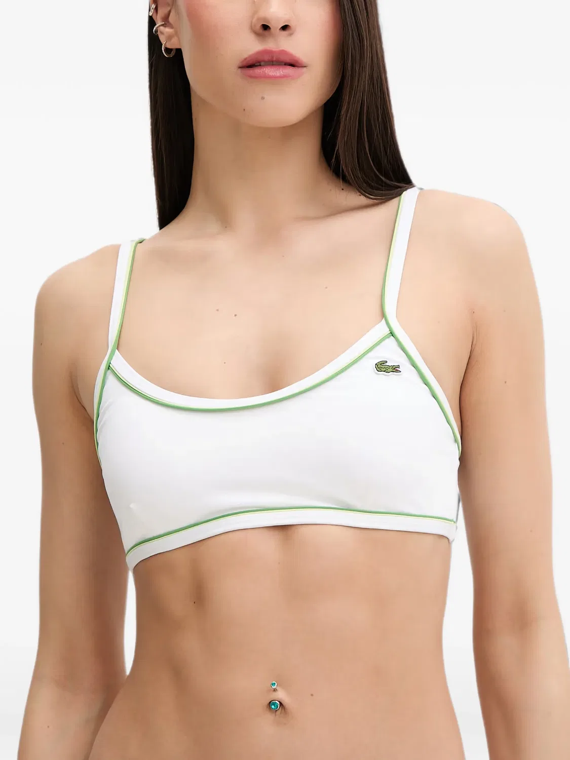 Топ для плавания из джерси Lacoste, белый
