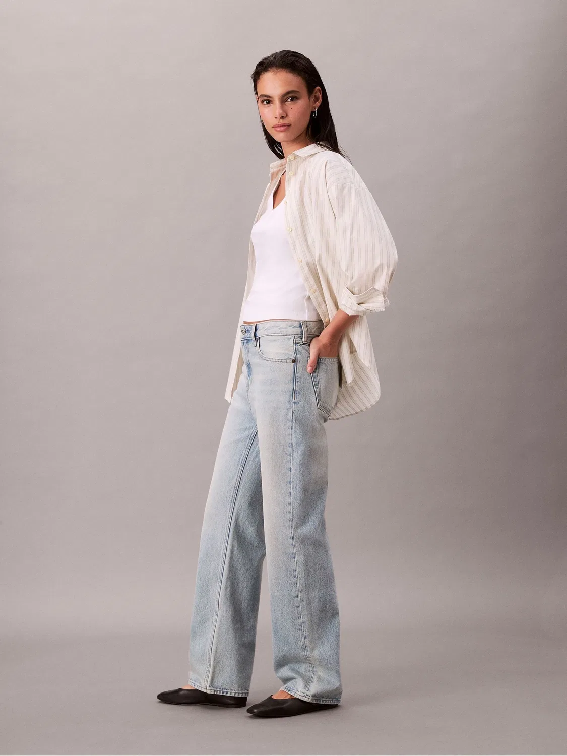 Джинсы прямого кроя 90s Straight Calvin Klein, синие — фото 4