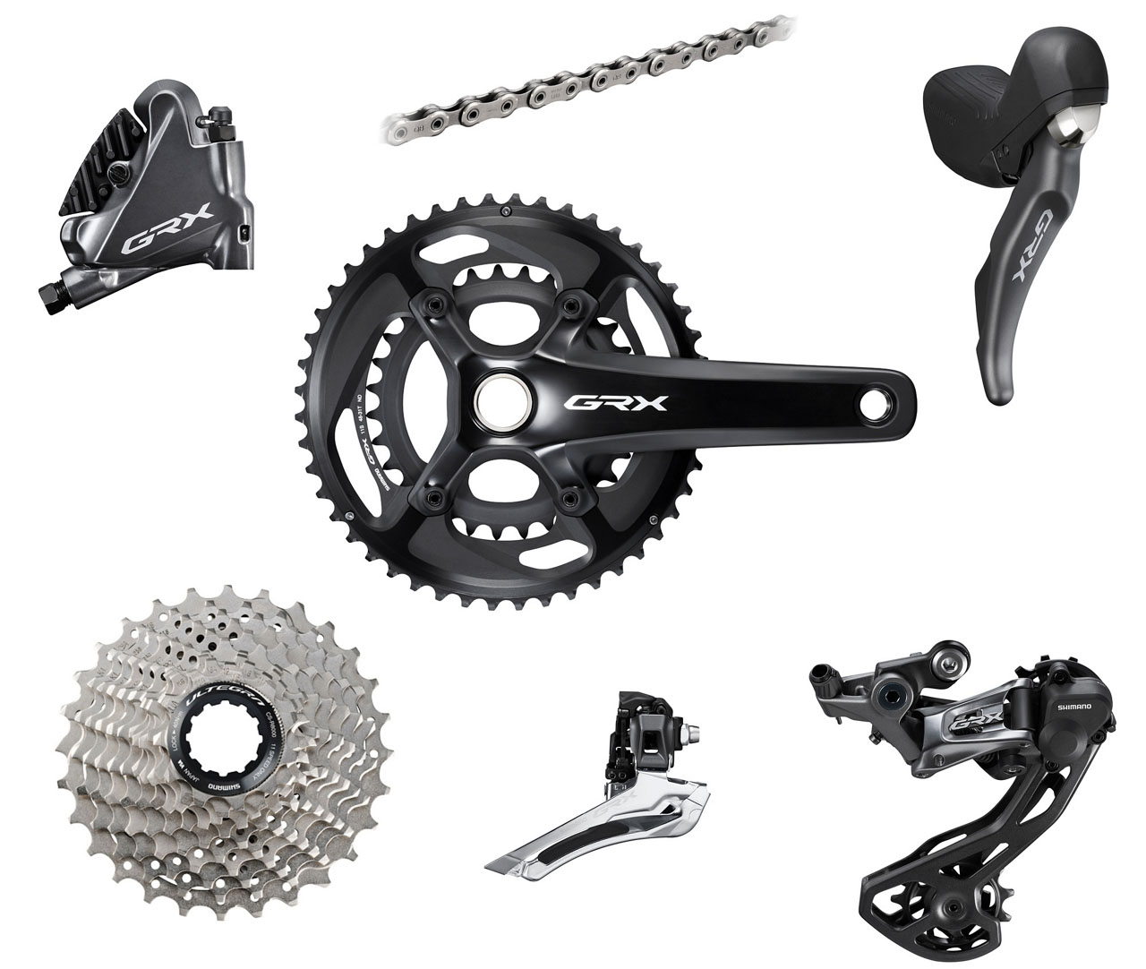 

Групсет Shimano GRX 810 Mechanical Double 11-скоростной, 11-32, 48x31T, 175 мм