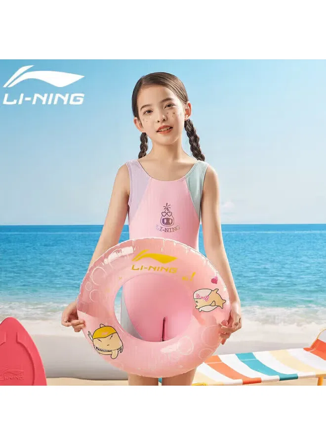 Купальник детский слитный для девочек для плавания Li-Ning, розовый — фото 3