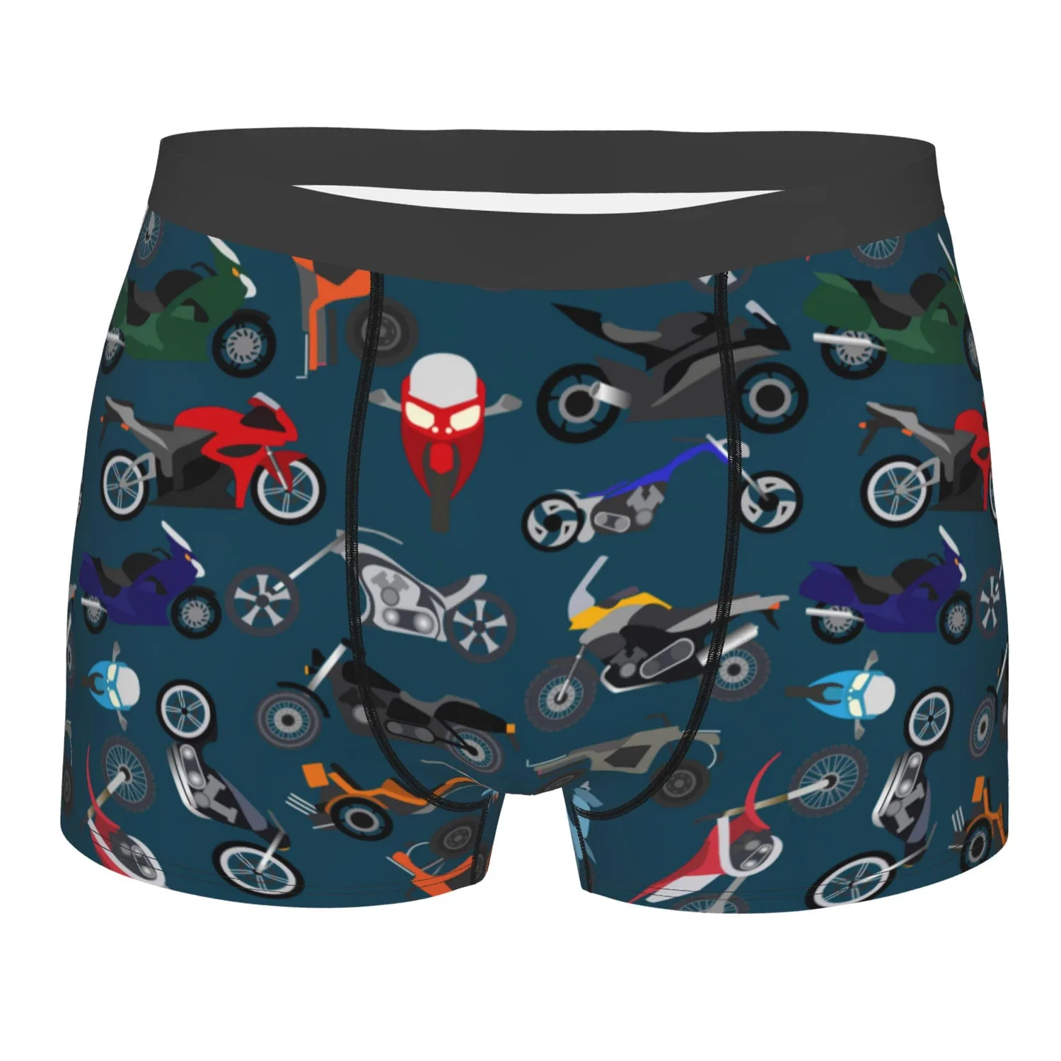 Мужские трусы-боксеры бесшовные с принтом Motorcycle Trike, Boxer Briefs 44