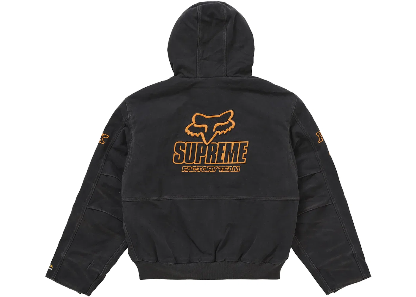 Мужская куртка-худи с капюшоном Supreme Fox Racing Jacket Black — фото 3