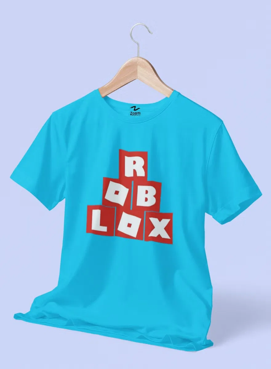 Футболка с принтом Roblox, Zoom, аквамариновый