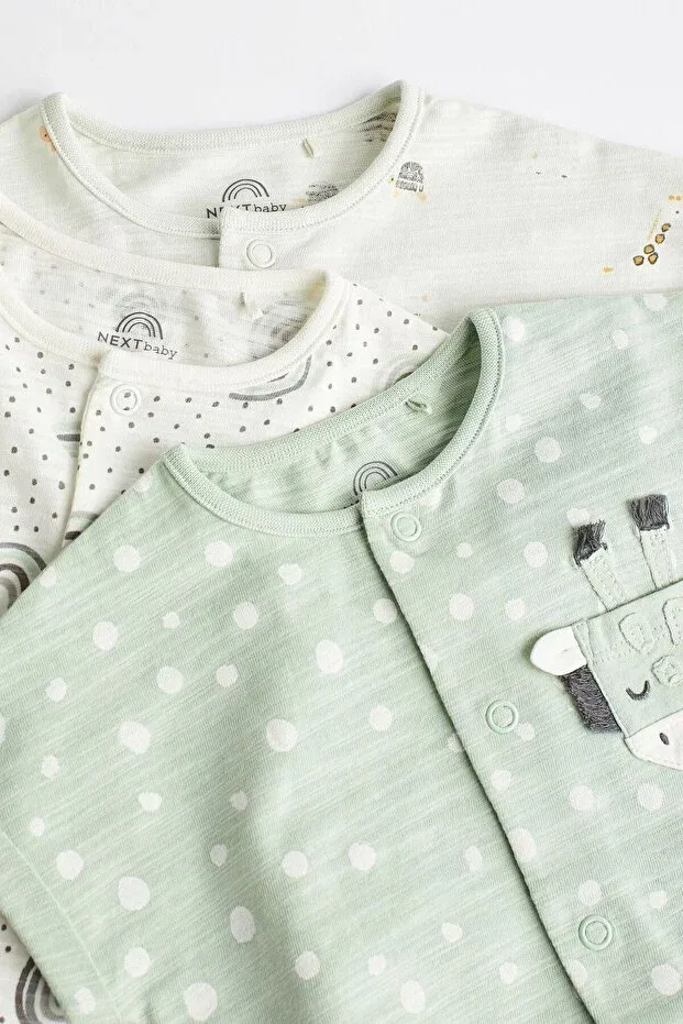 Детское боди-комбинезон для девочек с принтом Next Baby, Mint Green — фото 4