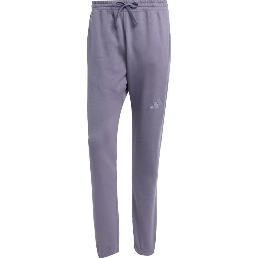 Штаны спортивные с утеплением, с зауженным кроем, модель ALL SZN French Terry Regular Tapered Pants, adidas, Фиолетовый — фото 3