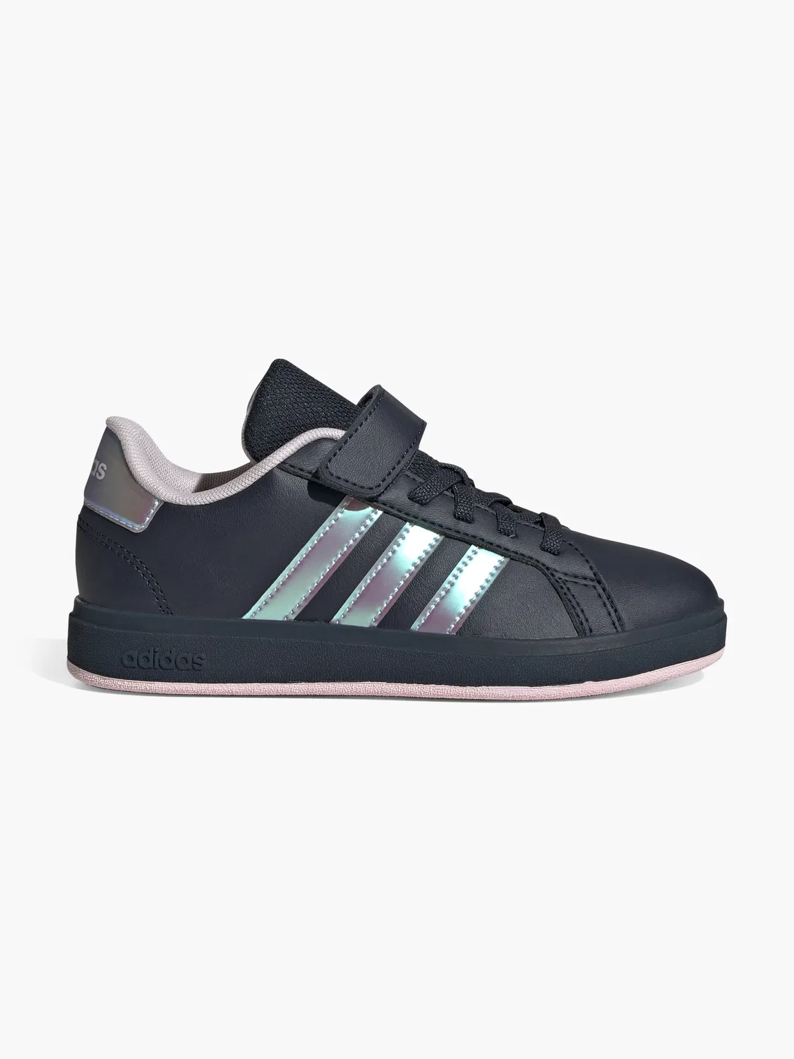 Детские кроссовки на липучках Adidas Grand Court 2.0 EL C, темно-синий