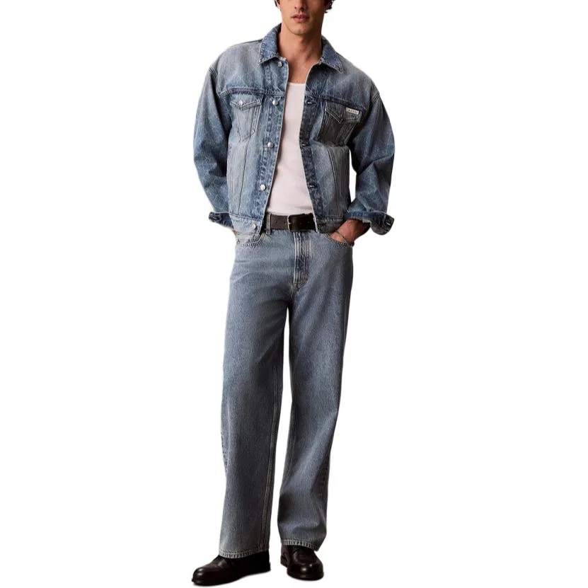 Мужская джинсовая куртка Calvin Klein, прямой крой, EQC-Denim Blue — фото 4