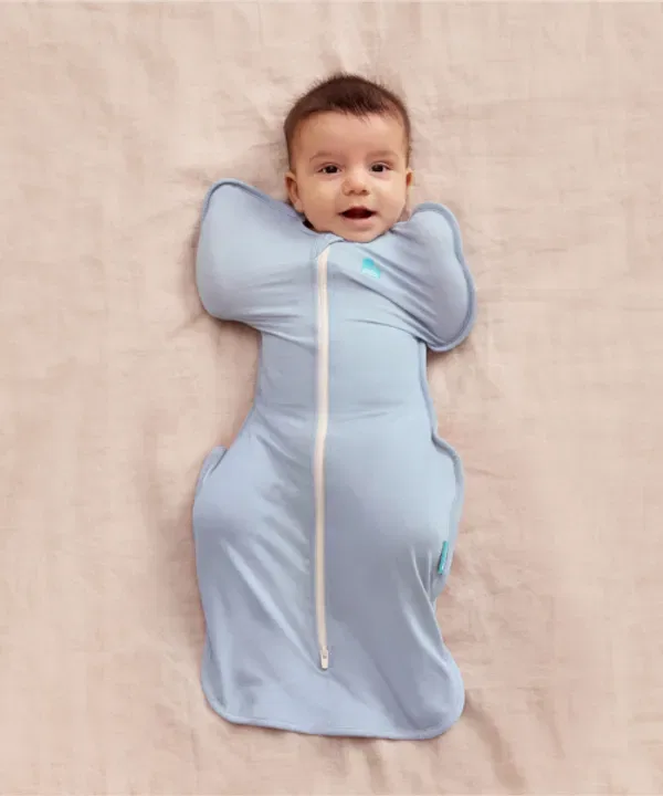 Уютный комбинезон-кокон S1 из бамбука, SwaddleUp, мистблю