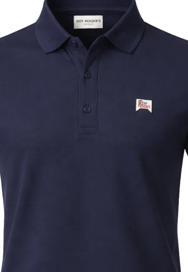 Поло хлопок Polo shirt Roy Rogers, Dark Blue, темно-синий — фото 3