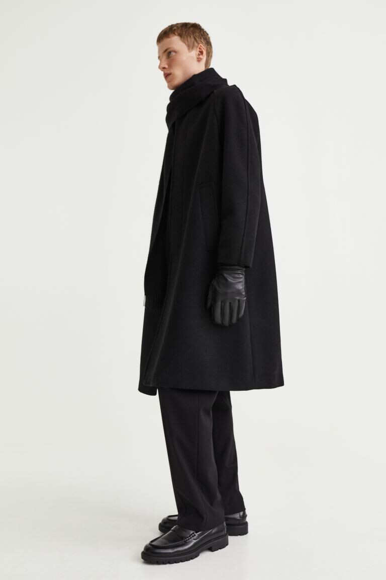 

Кожаные перчатки H&M, черный
