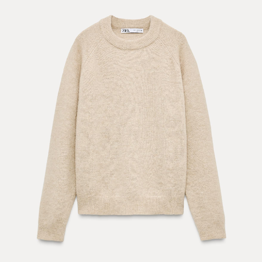 

Свитер Zara Plain Knit, кремовый