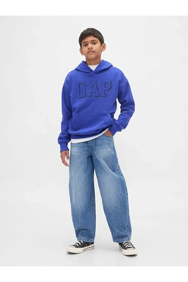 Детское худи для мальчиков с принтом Gap, Blue-000 — фото 3