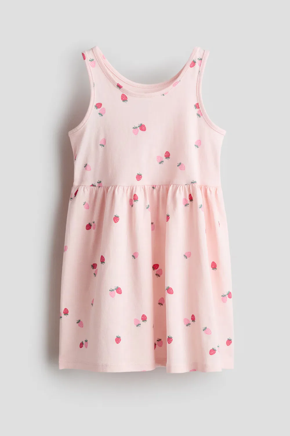 Хлопковое платье с узором H&M, Hellrosa/Erdbeeren